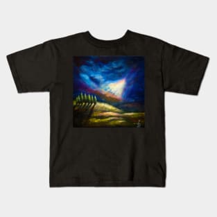 Dramatic sky Tuscany landscape Kids T-Shirt